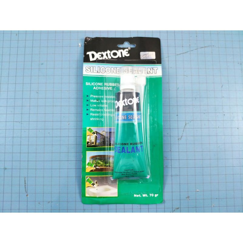 DEXTONE silicon sealant 70gr  clear color bening lem aquarium rubber BESAR