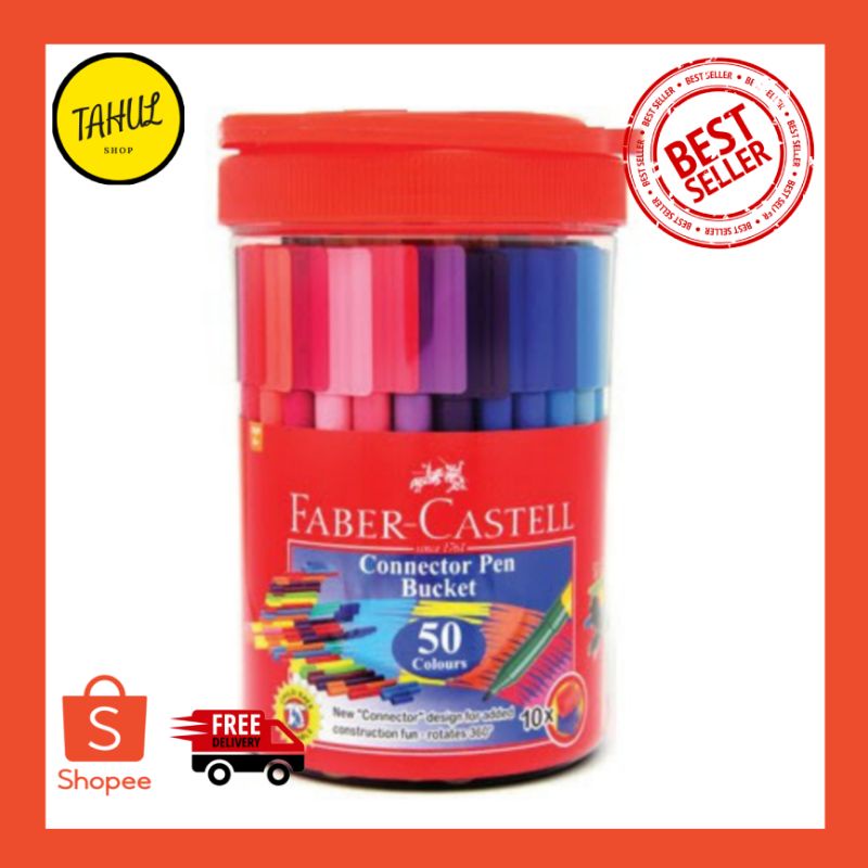 

CONNECTOR PEN 50 FABER CASTELL SPIDOL WARNA JAR / BOTOL