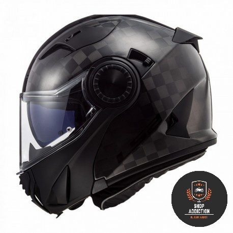 LS2 FF313 VORTEX SOLID GLOSS CARBON | HELM MODULAR | ORIGINAL | SNI