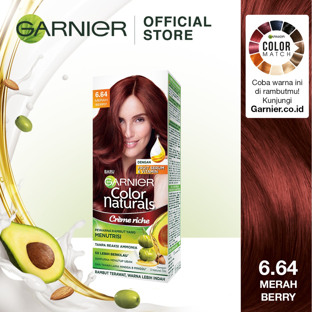  Garnier  Color Naturals Creme Riche Cat  Pewarna Rambut  