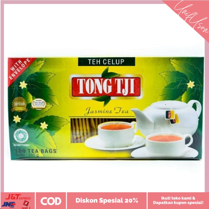 

⭐COD⭐ Teh Tong Tji melati 100tea bags