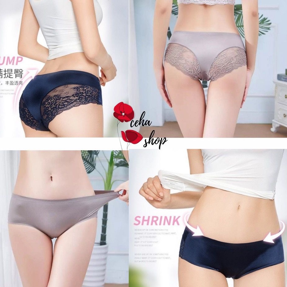 Celana Dalam Wanita Women Panties Renda Lace Sutra CD Import