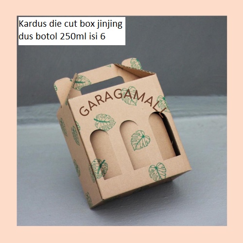 Kardus packing tas jinjing kardus jinjing kardus hampers botol dus botol 250 ml isi 6 pcs kardus die