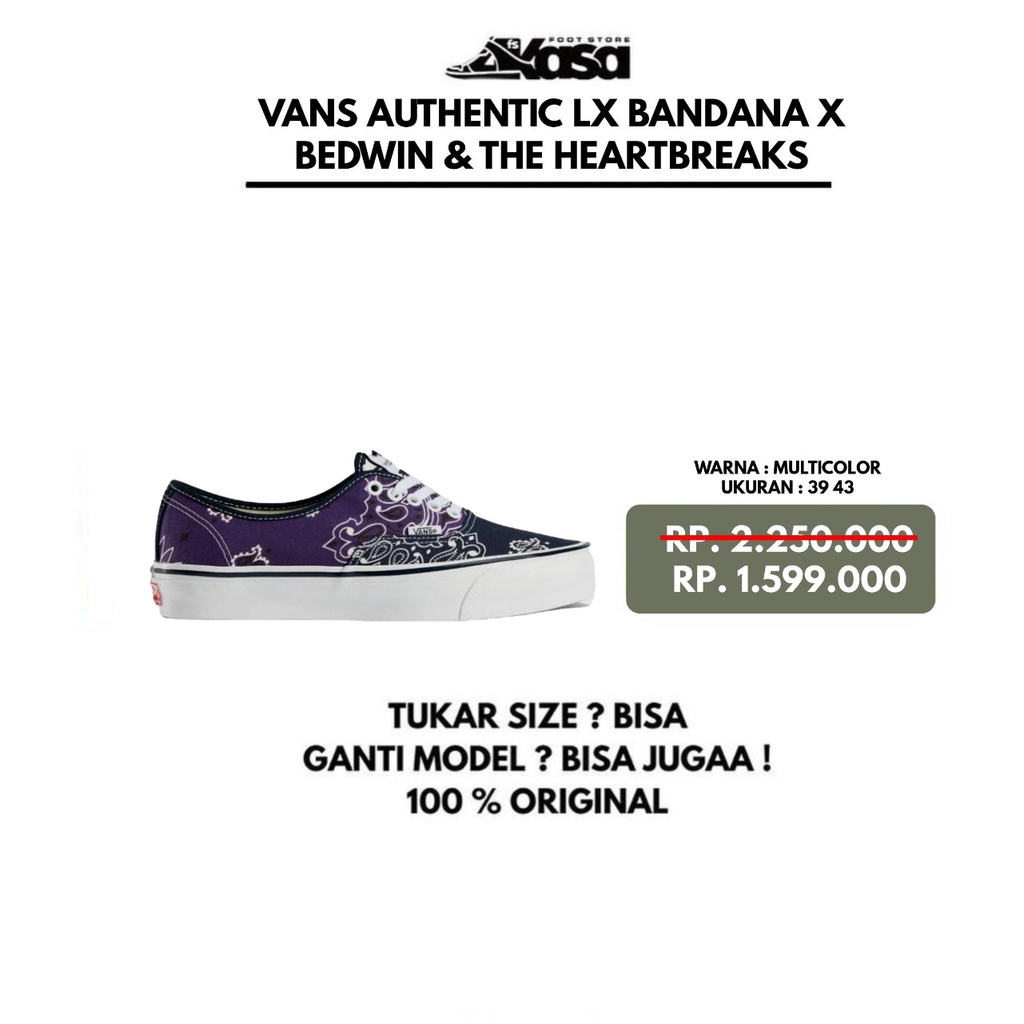 VANS AUTHENTIC LX BANDANA X BEDWIN & THE HEARTBREAKS