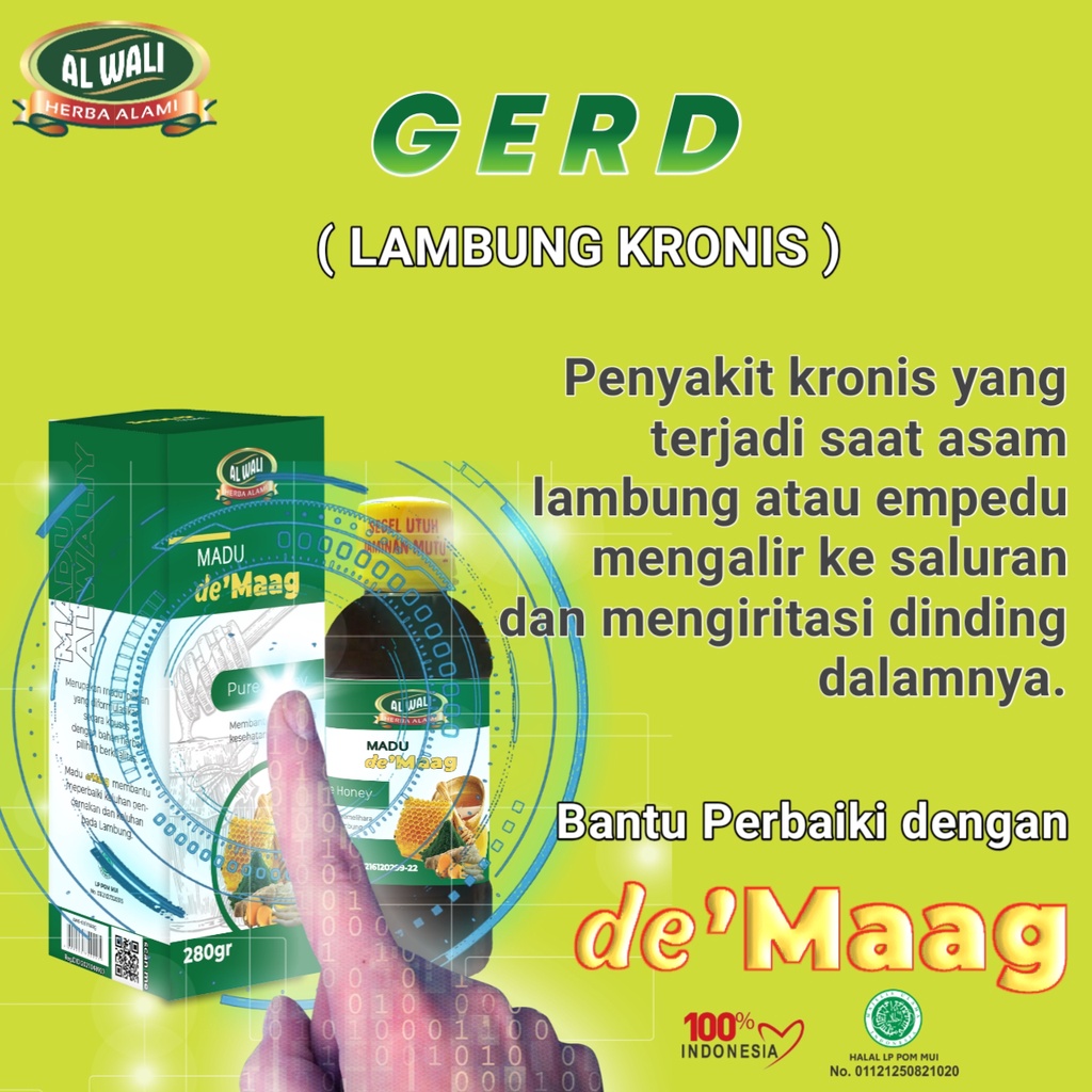

de'Maag Madu Herbal Obat Maag, Madu de'Maag Obat Asam Lambung Al Wali