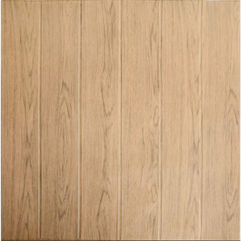 [COD] Wallpaper Dinding 3D Motif Kayu Wood Foam 70*70cm Dekorasi Kamar High Quality Walpaper-KAYU COKLAT