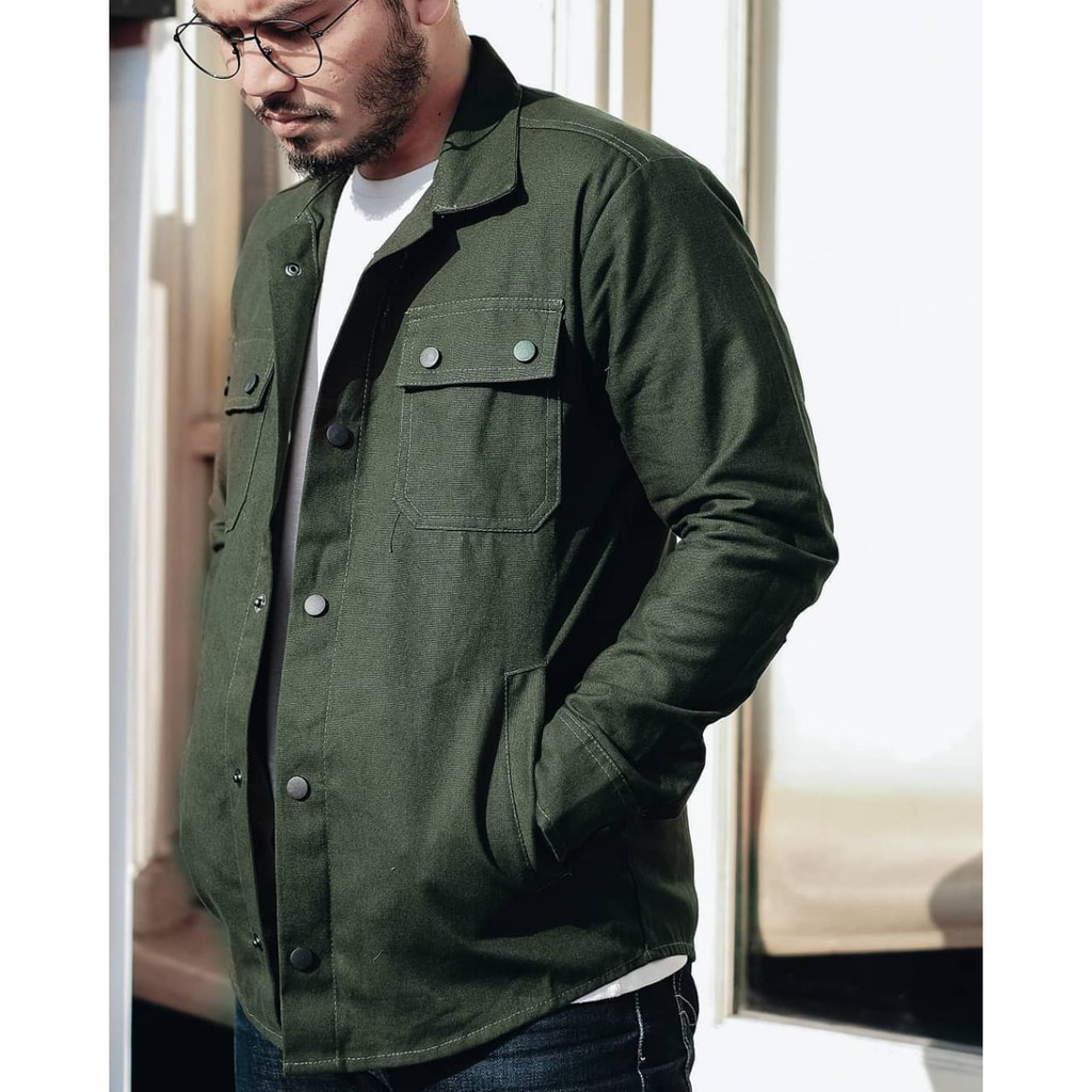JAKET OUTER CANVAS GREEN