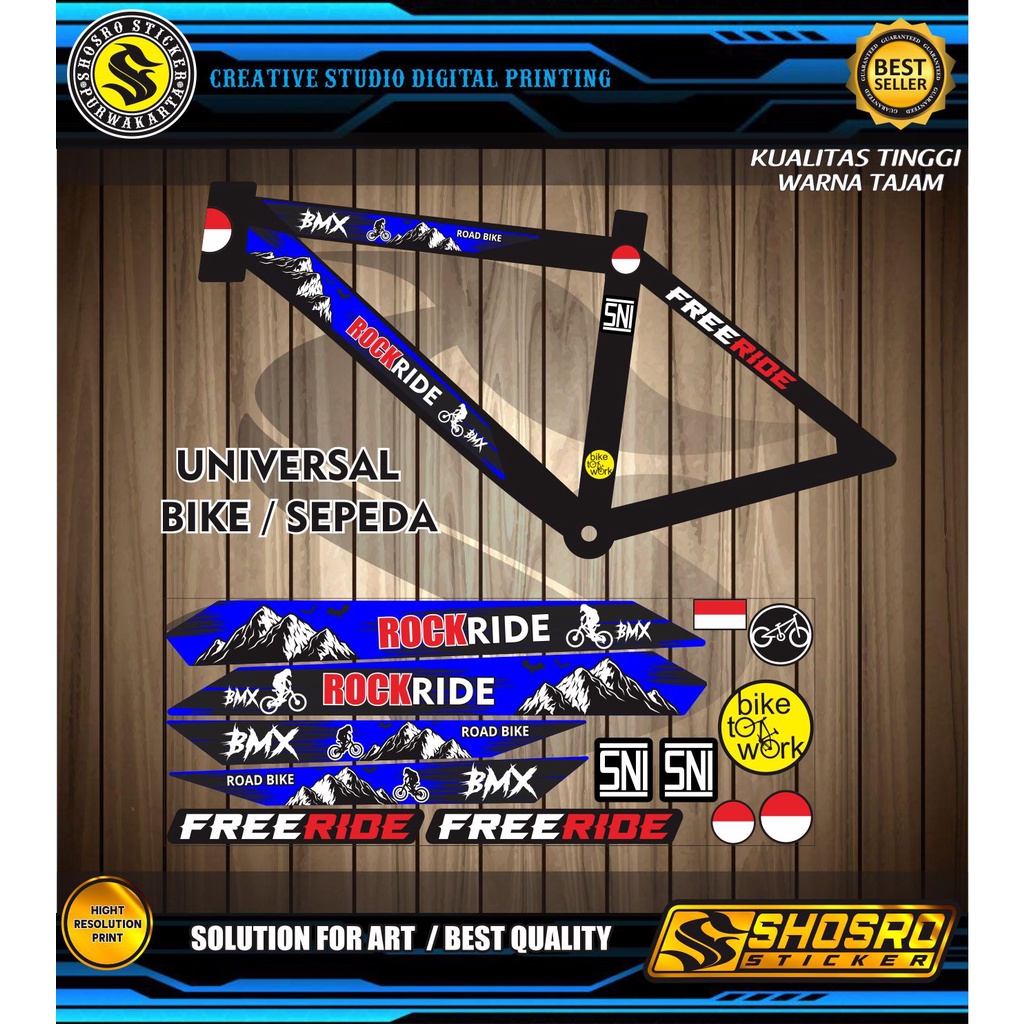 STRIPING STICKER BUAT SEPEDAH VARIASI MOTIF SEPEDA UNIVERSAL / STICKER BIKE ADVENTURE / MOTIF STIKER