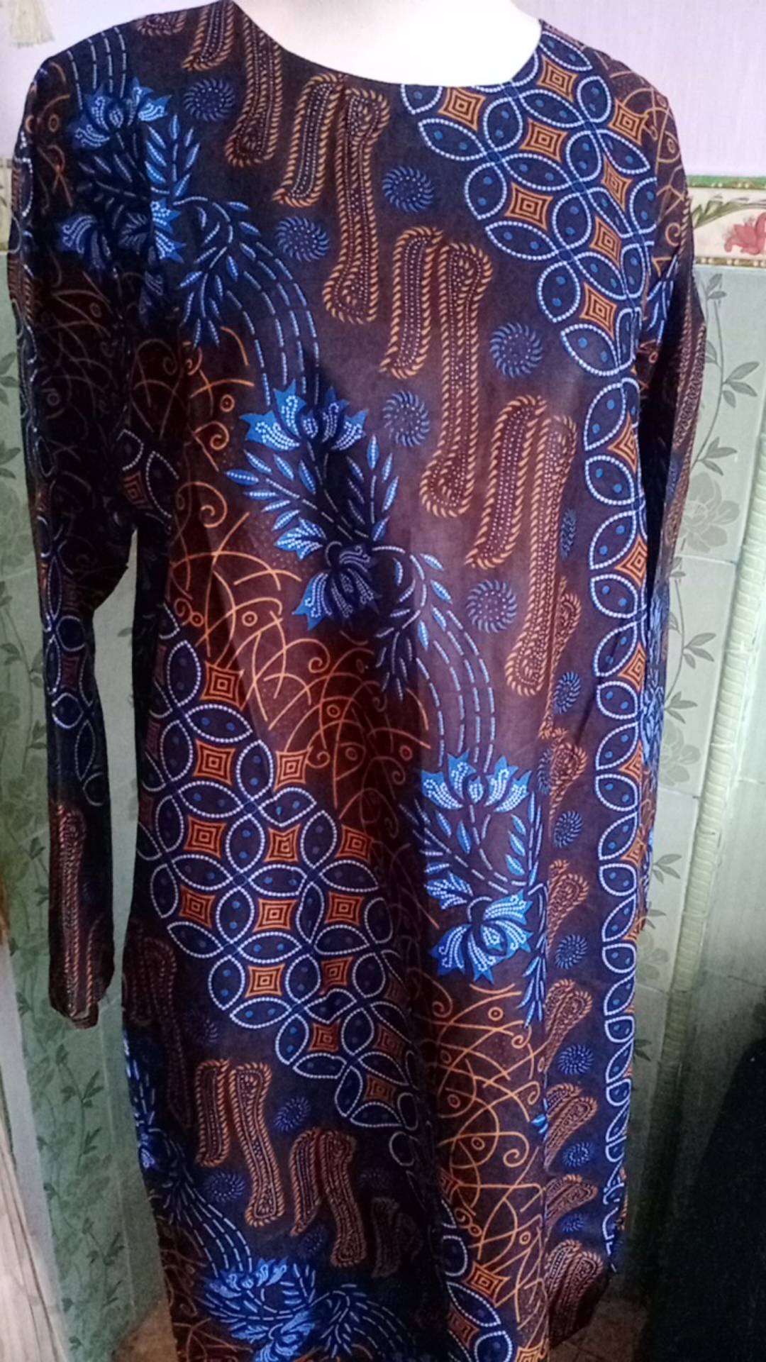 Best Seller Couple Batik Hem Dan Tuniq Motif Seno Biru