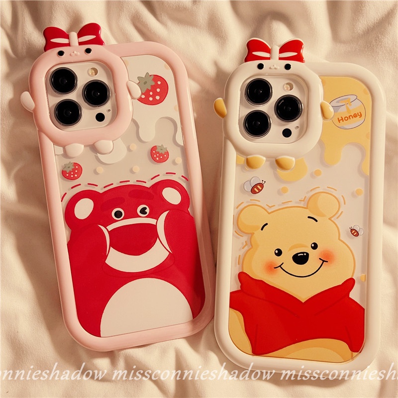 Soft Case TPU Motif Kartun Winnie the Pooh 3D Untuk IPhone 12 11 13 Pro MAX 6 6S 7 8 Plus XR 14 Plus X XS MAX