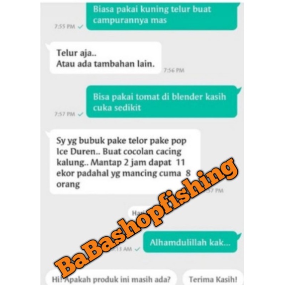 perangsang ikan bawal baba jenis serbuk