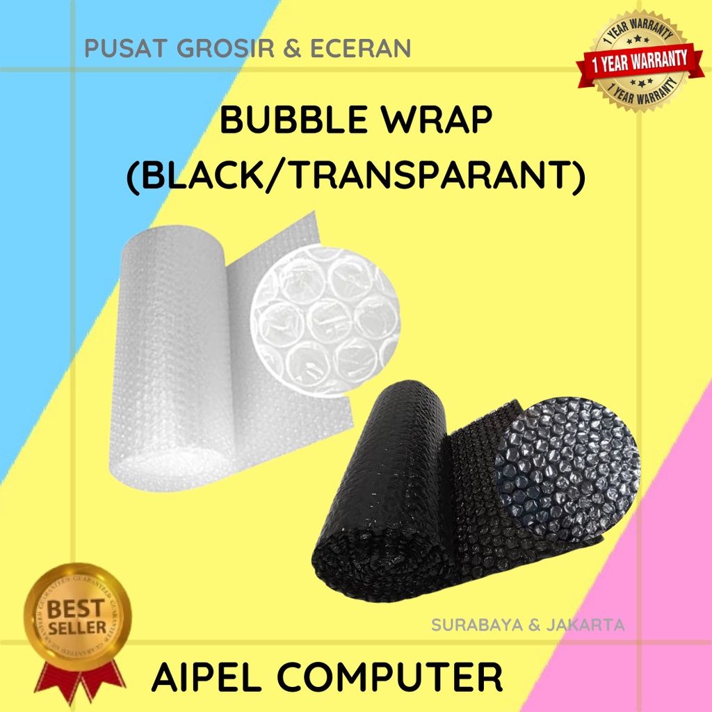 BUBBLE WRAP (BLACK / TRANSPARANT)