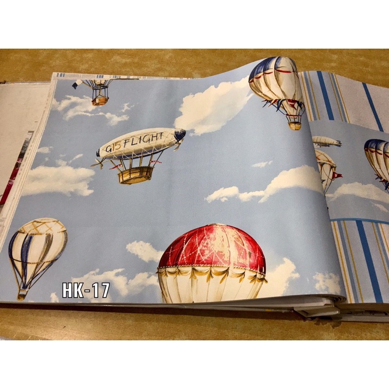 Wallpaper Dinding Motif Balon Udara Soft hk
