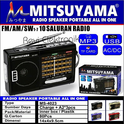 Radio speaker portable all in one Mitsuyama MS 4023