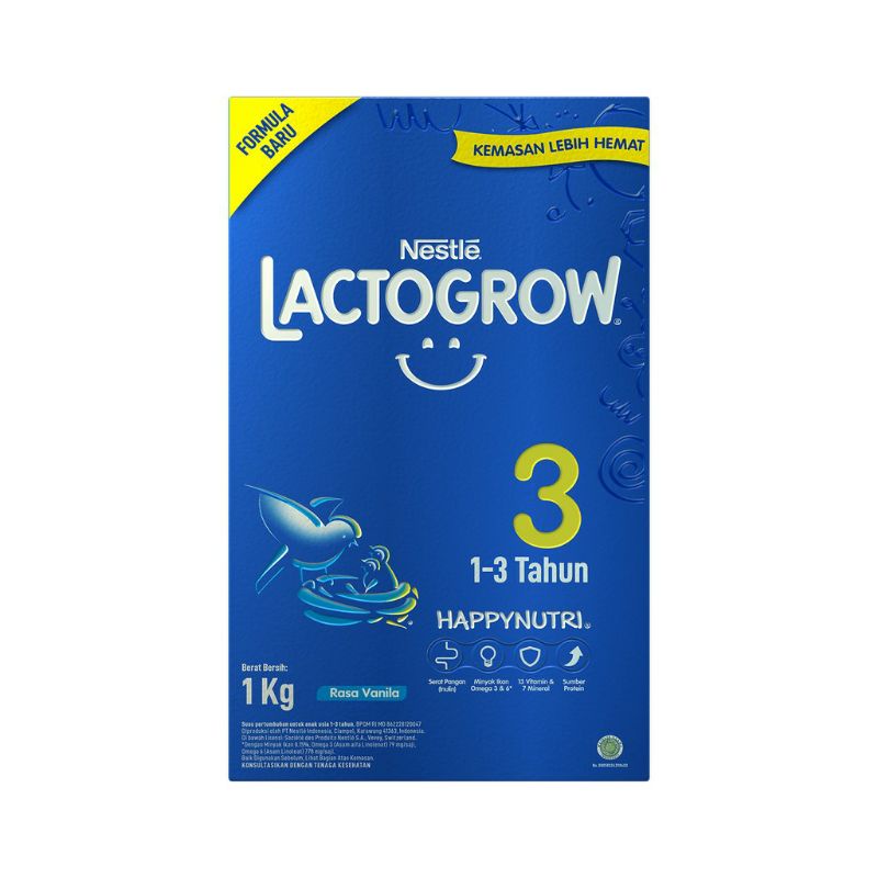 

NESTLE LACTOGROW 3 VANILA 1KG || SUSU PERTUMBUHAN