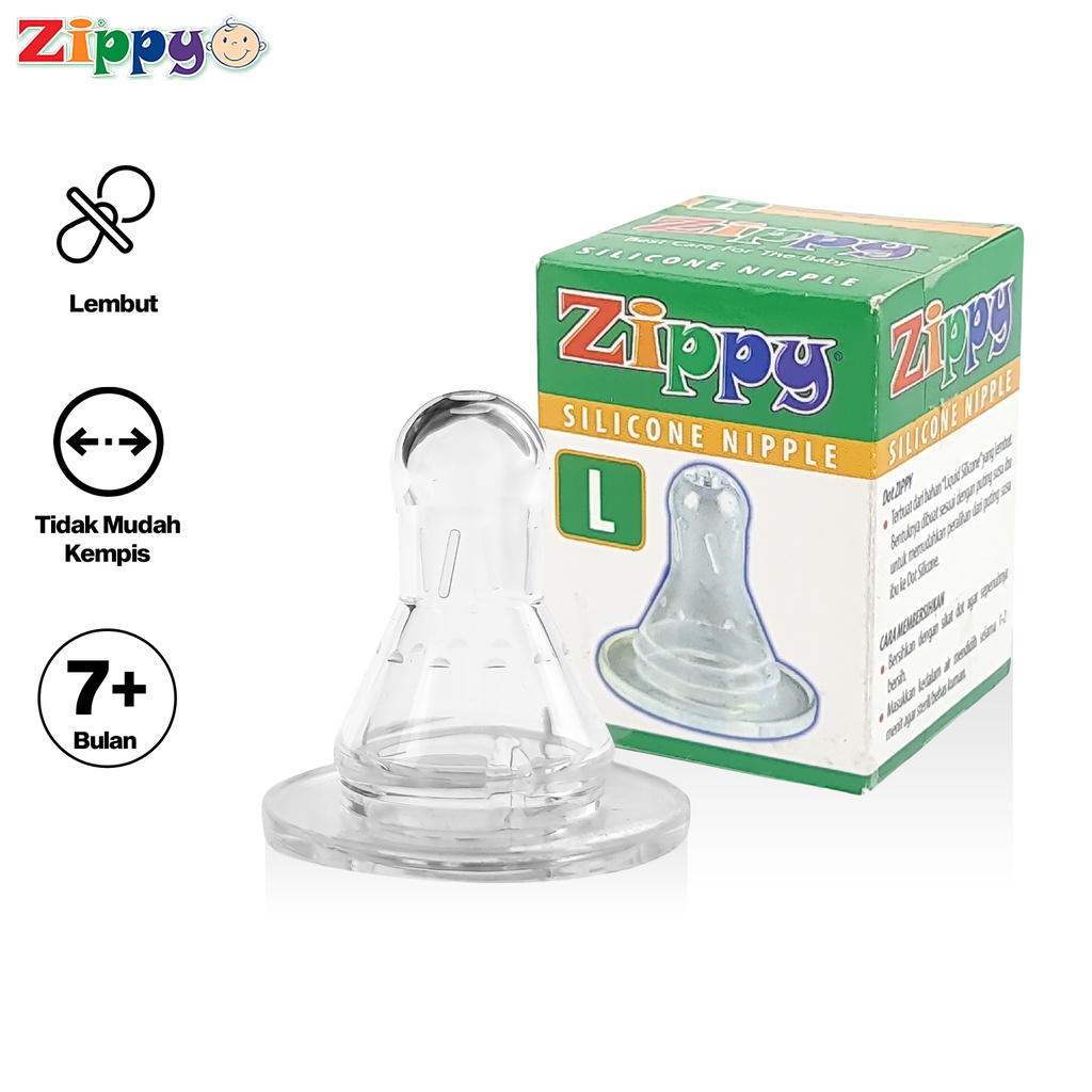 Zippy Dot Bayi Silikon S / M / L / XL Silicone Nipple Anti Kempis ZIP-OK-421-L