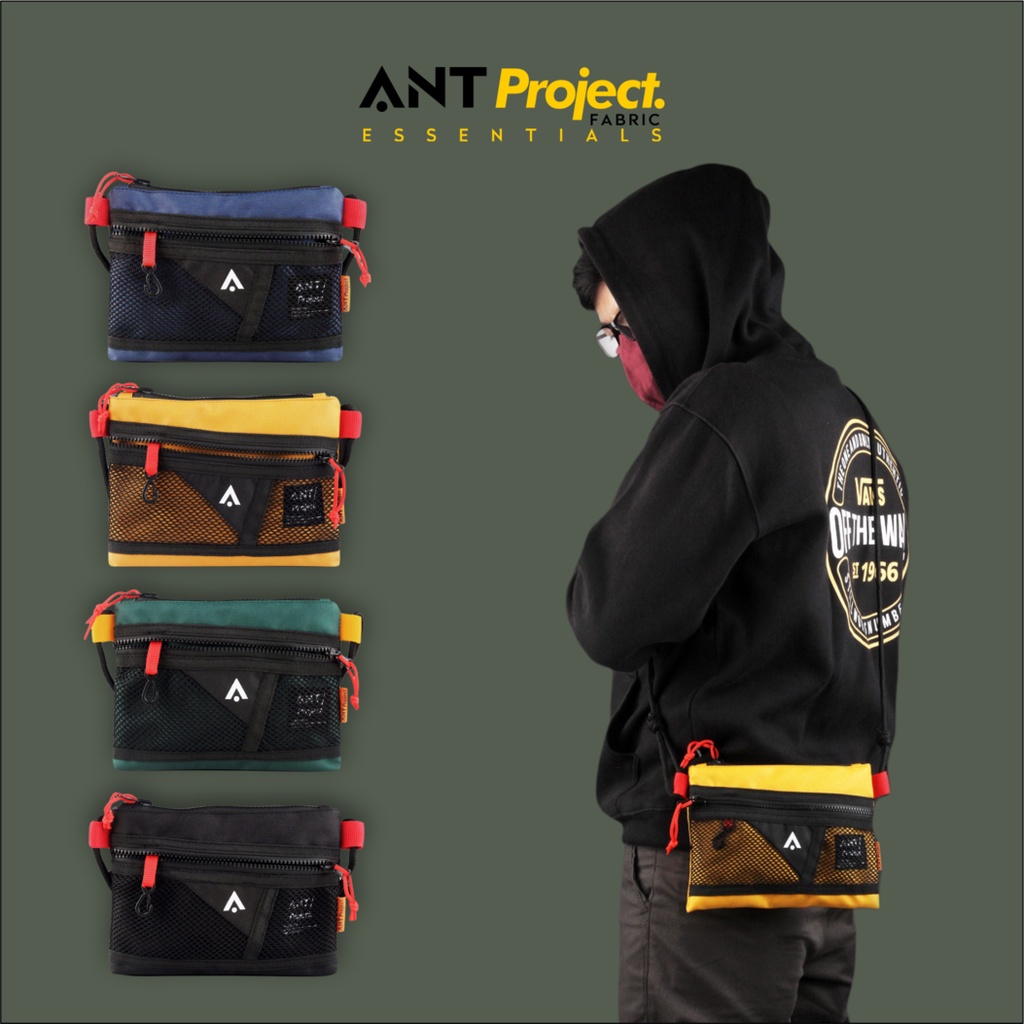 ANT PROJECT - Tas Sling Bag Sacoche Hipster Green - Tas Selempang