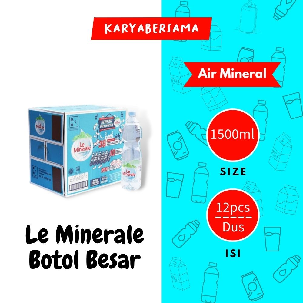 

Le Minerale 1500 ml Isi 12pcs