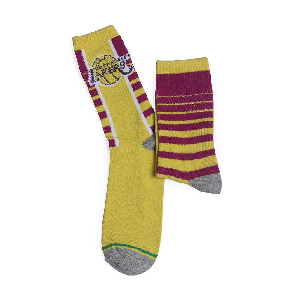 Toko Thabita Kaos Kaki Basket NBA Lakers Pria Dewasa Oldschool Bahan Katun Spandex