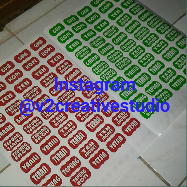 

Cutting Sticker Label nama Dapur dan kulkas