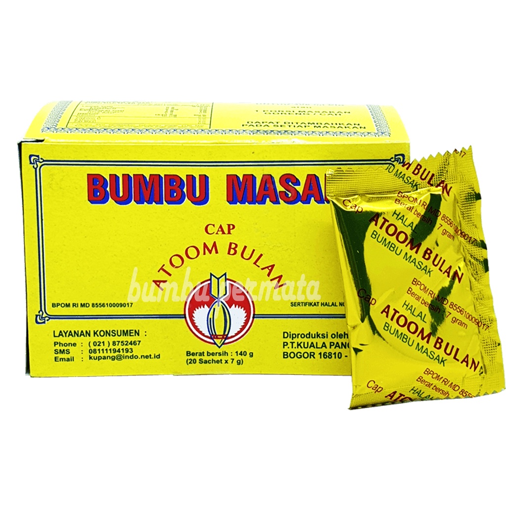 Jual Bumbu Penyedap Rasa Atoom Bulan Ekonomis 1 Box Isi 20 Pcs | Shopee ...