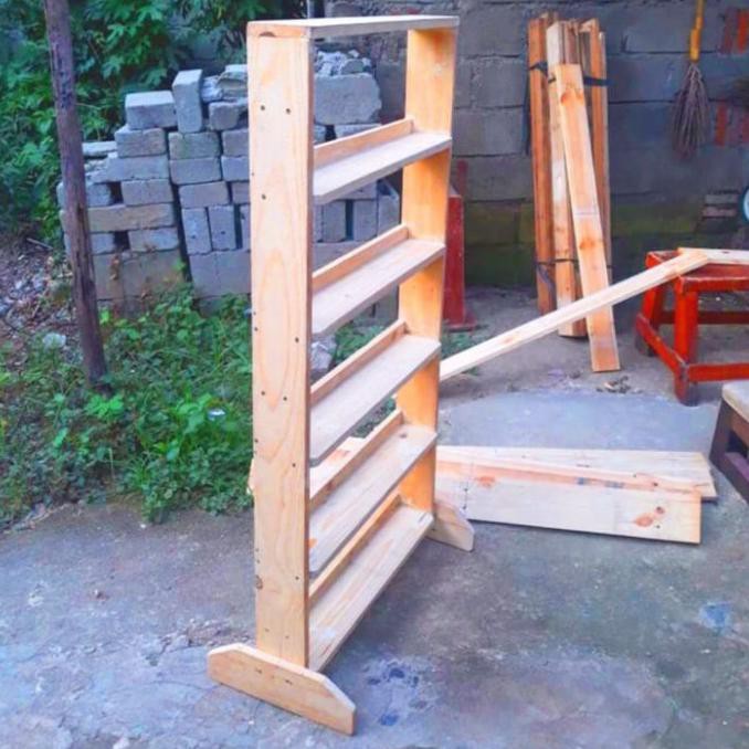 Rak Kayu Ikan Cupang 5 Susun Rak Serbaguna Rak Sukulen Kaktus Jati Bel Kaktiara_