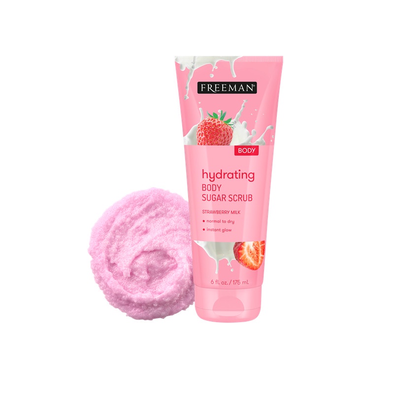 ★ BB ★ FREEMAN Hydrating Strawberry Milk Body Sugar Scrub 175ml