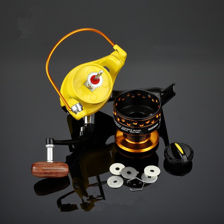 LIEYUWANG Reel Pancing HD6000 12 Ball Bearing - Black/Yellow