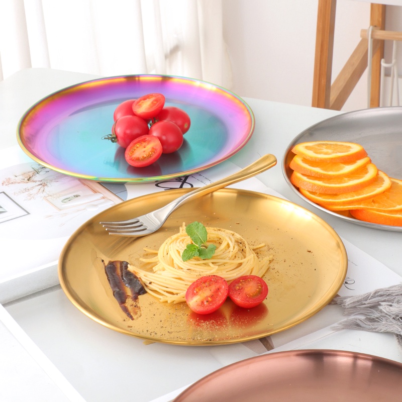 gold stainless steel plate piring stainless steel gold