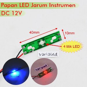 Papan LED Jarum Panel Speedometer BIRU DC 12V 4 Titik Indiglow Retrofit RPM Bensin Universal