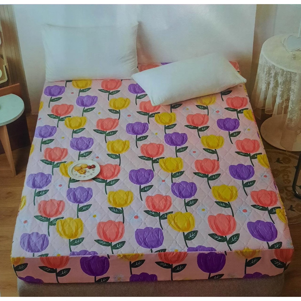 SPREI WATERPROOF IMPORT 180 X 200 CM / SPREI WATERPROOF ORIGINAL ANTI OMPOL SPREI ANTI TEMBUS / SPREI ANTI AIR BAHAN ADEM LEMBUT DAN KARET KELILING SEPREI ANTIAIR KARET KELILING ANTIPANAS ANTI TEMBUS OMPOL-BUNGA TULIP