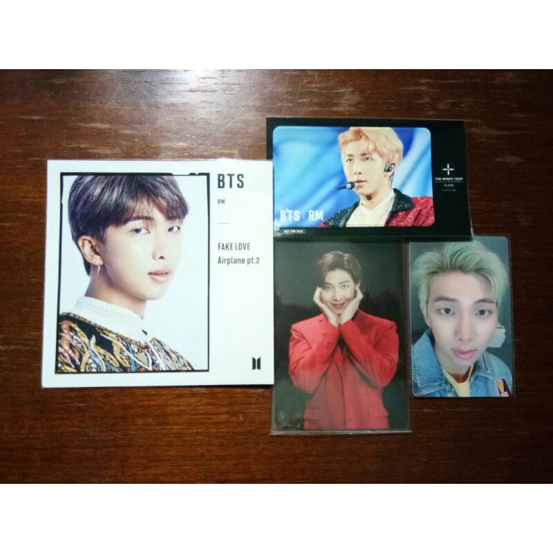Postcard FAKE LOVE (damage), stiker WINGS TOUR, mpc MOTS, pc Lights RM Namjoon