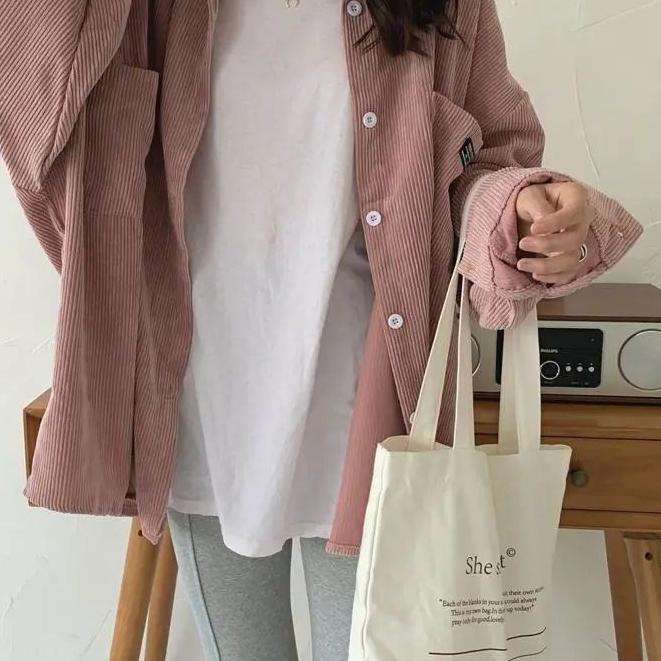 ➶ 3 Warna Kemeja Corduroy Lengan Panjang korean ➷