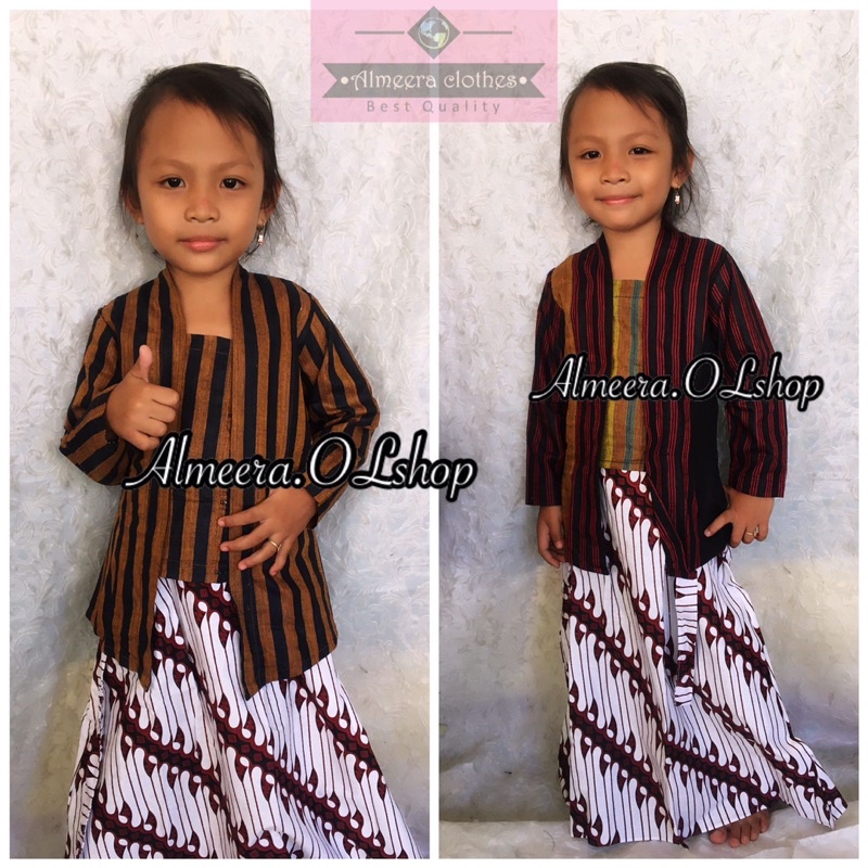 baju jawa kebaya lurik anak raja keong istimewa