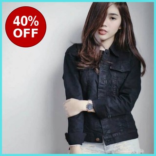 JAKET JEANS DENIM WANITA / JAKET JEANS OVERSIZE / JAKET
