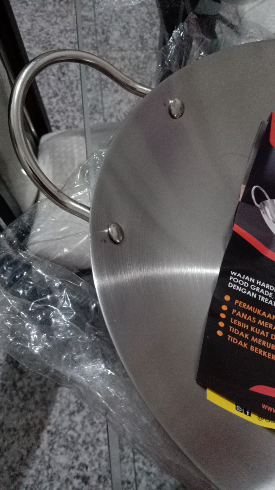 Wajan Stainless Steele Harden Golden Flying Fish Anti Lengket Terlaris