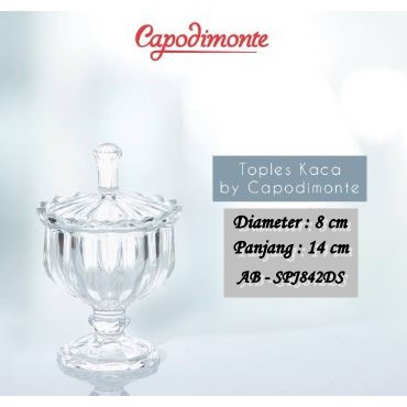 Toples Kaca Capodimonte Candy Pot - Tempat Permen