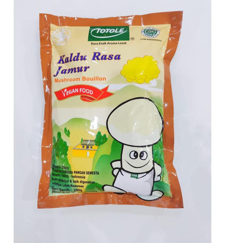 

totole bumbu kaldu rasa jamur vegetarian 200 gram gr 200gr 200gram vegan asli enak original sedang