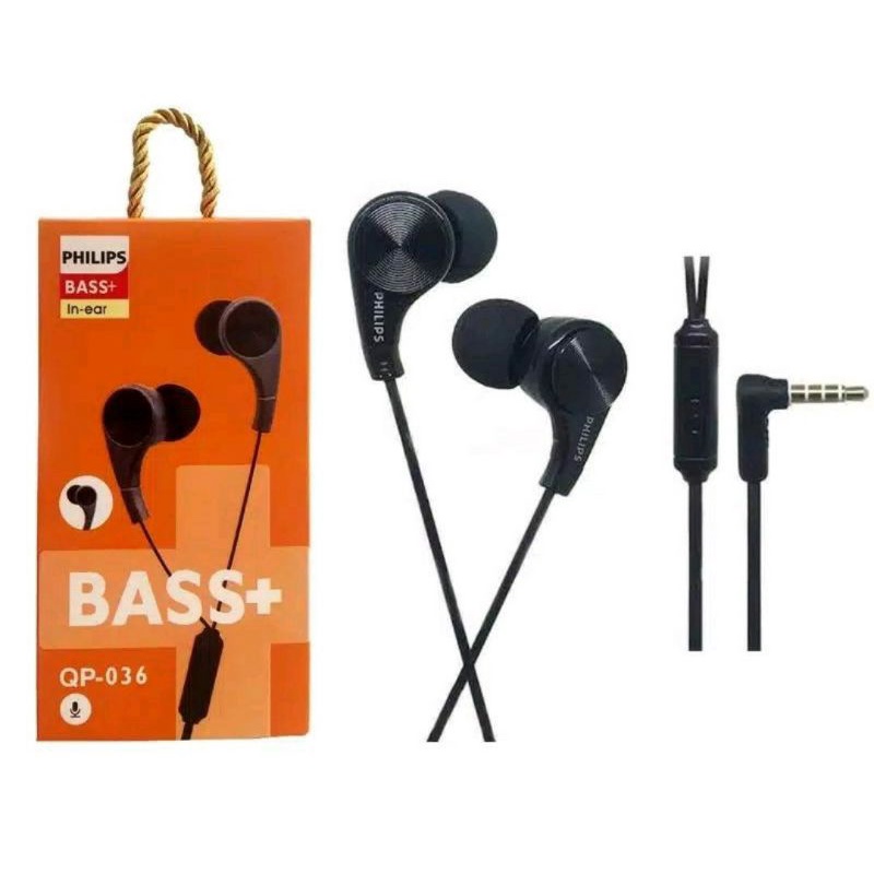 Headset handsfree earphone PHILIPS MAGNET QP-036 / AT-036 PH-02 P-08 PHP-100 SUPER BASS PACKING IMPORT SUPER BASS