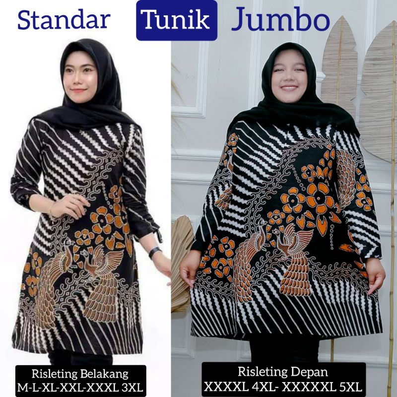 TUNIK ATASAN JUMBO WANITA BIGSIZE SUPER BESAR BAJU KANTORAN TUNIC MUSLIMAH BUSUI RISLETING DEPAN DAN BELAKANG SIZE M L XL XXL XXXL 3L XXXXL 4L 5L 6L LD 120 130 140 150CM SERAGAM KANTORAN MOTIF BATIK KIPAS KENARI ENCIM NDOG GEMEK ALDEBARAN KATE IJO SOGAN