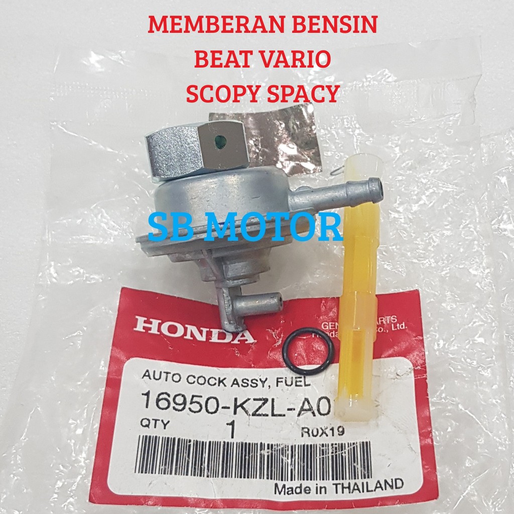 KRAN BENSIN MEMBRAN BENSIN TANGKI BEAT VARIO SCOOPY SPACY ASLI AHM 16950-KZL-A01