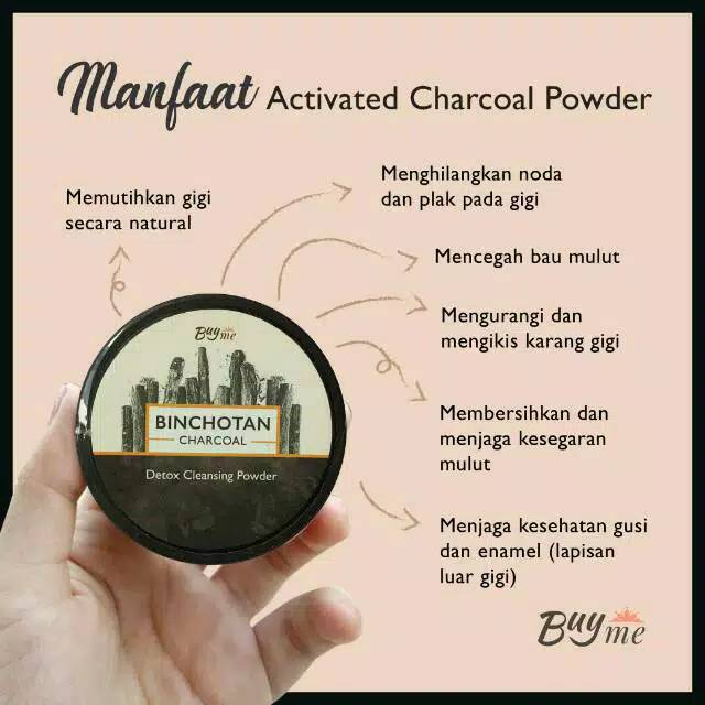 BUYME ACATIVATED CHARCOAL POWDER PEMUTIH GIGI/MASKER WAJAH