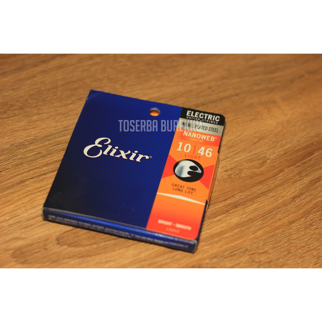 Elixir Original Coating Guitar String Senar Lapisan Gitar Elektrik Awet Anti Karat Nanoweb 0.10