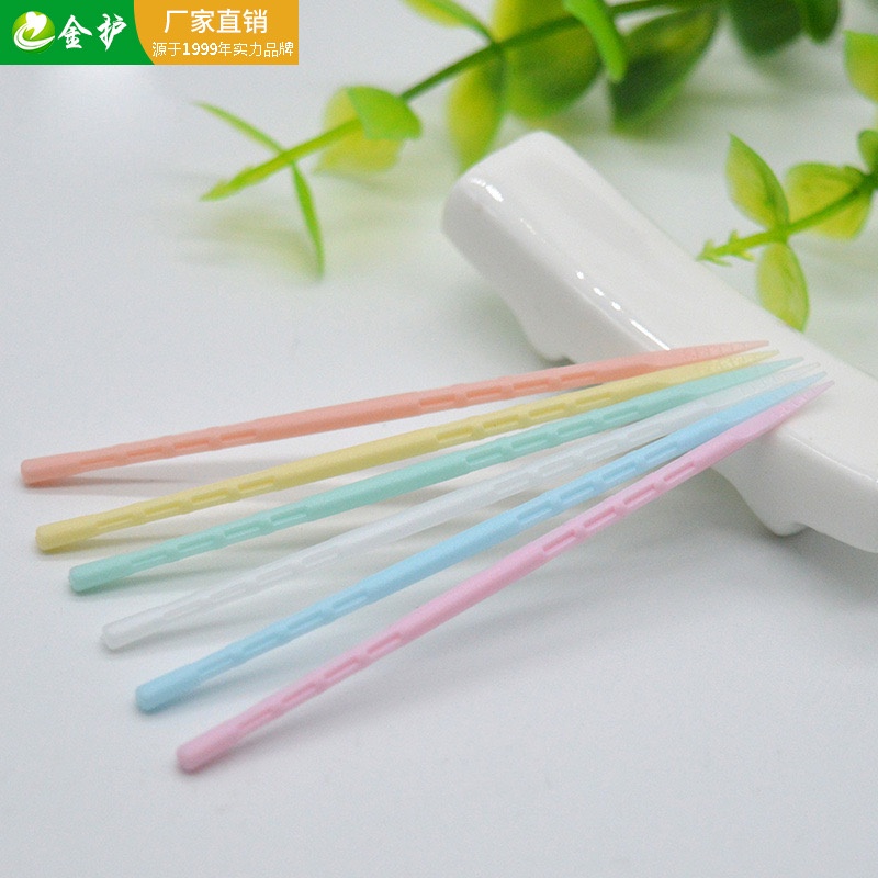 Tusuk gigi 2 sisi model sikat / Tooth pick plastik 2 arah / Tusuk gigi untuk behel Interdental