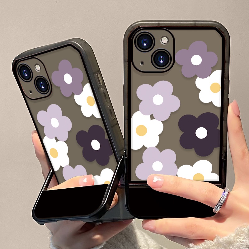 Soft Case TPU Transparan Shockproof Motif Bunga Untuk iPhone 13 12 11 Pro X XR XS Max SE 2020 6 6S 7 8 Plus