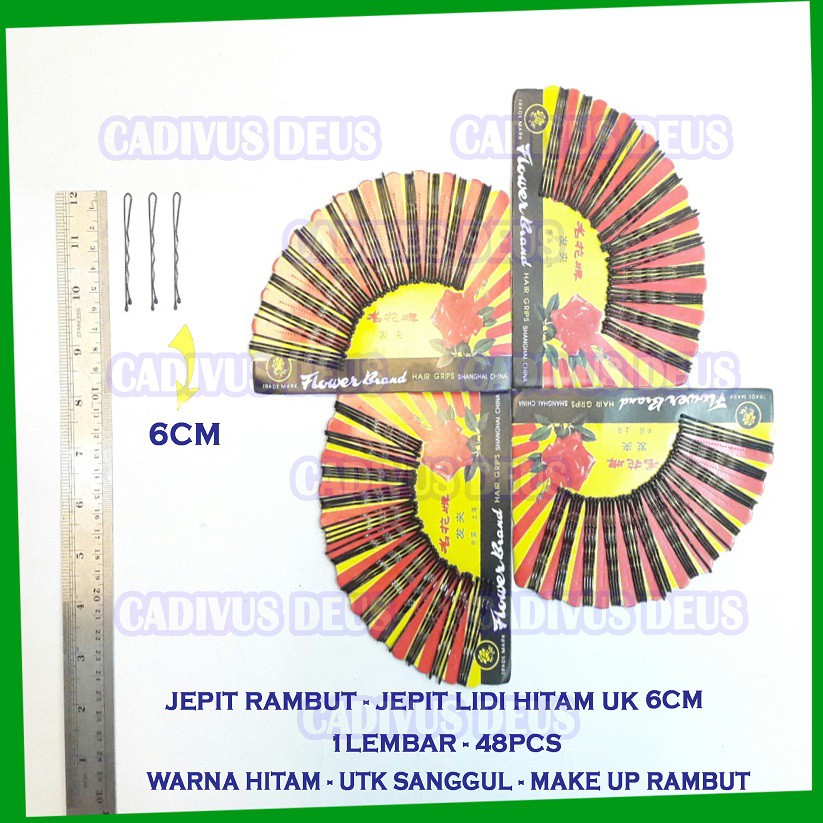 JEPIT LIDI RAMBUT - HARGA UTK - 1LBR - UJUNG PENTOL - Uk Hijau 6CM