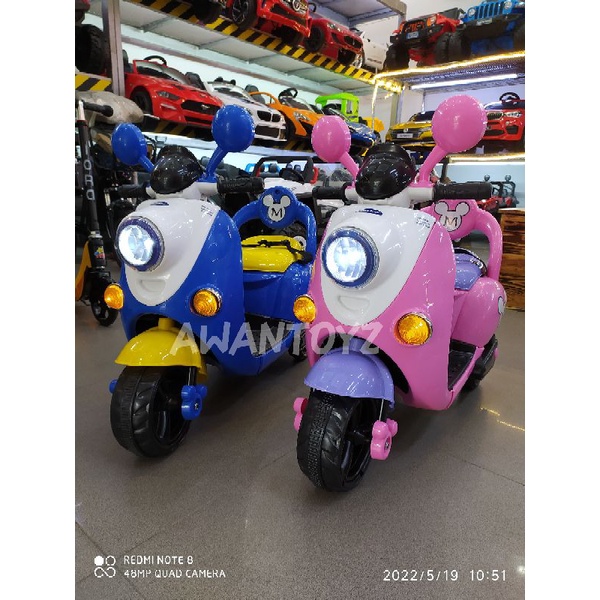 Motor Aki Anak Minion/Minie Mouse Remote control