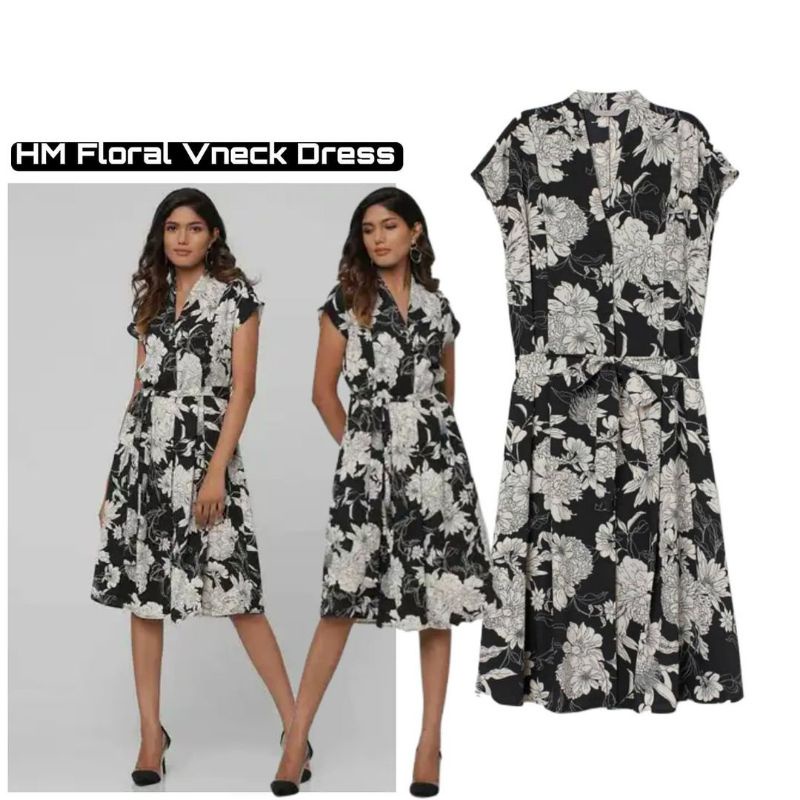 HM Floral V neck Dress