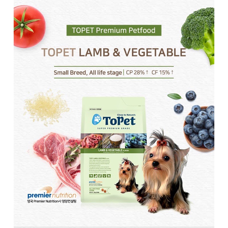 topet korea dog food 1,2kg (chicken or lamb)