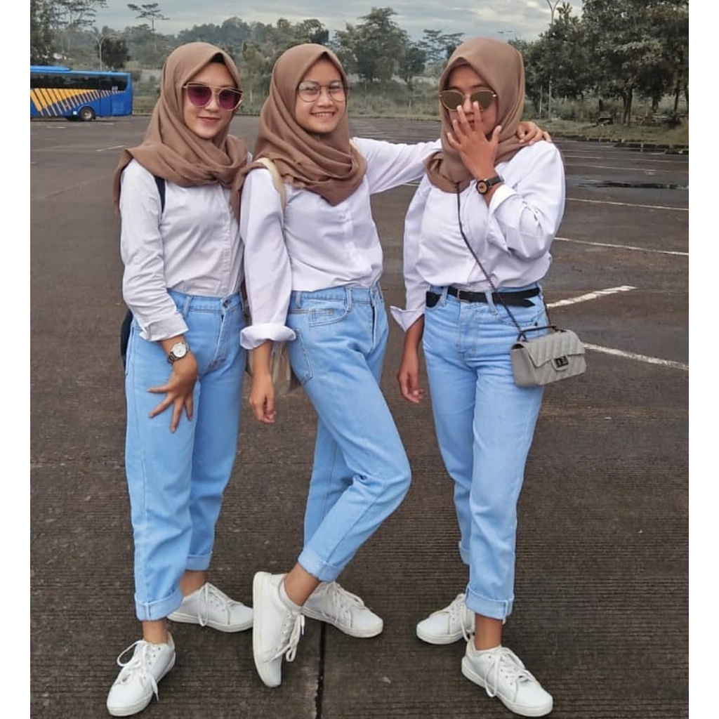 CELANA JEANS TERBARU 2022 WANITA HW HIGHWAIST / CELANA BOYFRIEND WANITA JEANS HIGHWAIST